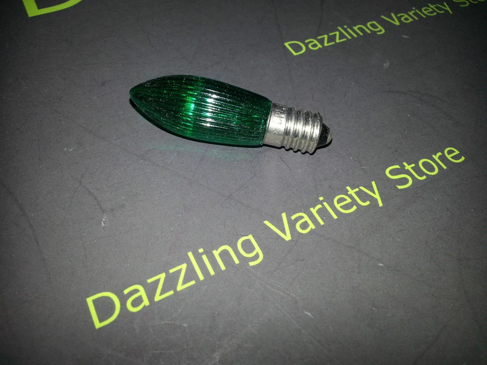 5 x E10 MES 3W 23 V GRÜN farbig geriffelte Kerze Lampe Glühbirne Restposten #31