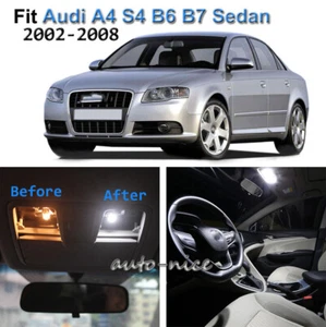 Kit de luces interiores LED blancas sin errores para Audi A4 S4 B6 B7 2002-2008 sedán - Imagen 1 de 12