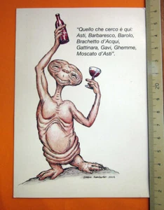 ET Spielberg illustriert Carlo Rambaldi Ausgabe 2002 Postkarte LIMITIERTE AUFLAGE - Bild 1 von 2