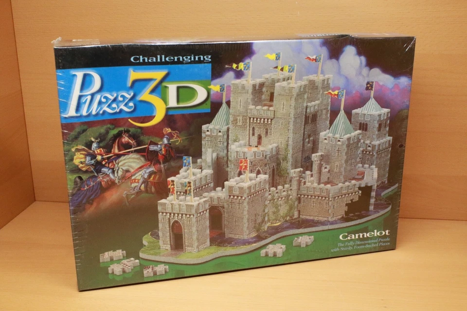 Milton Bradley Puzz 3d Camelot Challenging Puzzle Realistic Design 620 PC Age 12