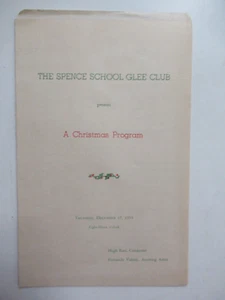 Programa de Navidad The Spence School Glee Club 17 de diciembre de 1953 - Imagen 1 de 5