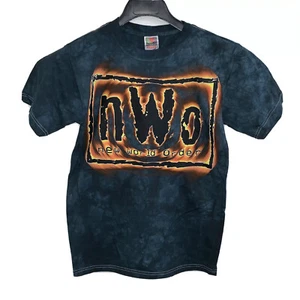 Vintage 1998 flüssigkeitsblau Herrengröße Small Neu mit Etikett gefärbte Krawatte Neu mit Etikett selten WWF WCW 90 2 - Bild 1 von 8