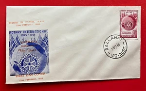 Stamp 1955 Australia 3 1/2d Rotary International on Mappin & Curren cachet FDC - Picture 1 of 2