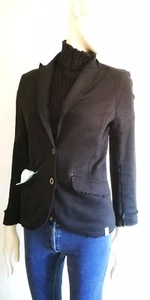 [aem'kei] Blazer *Jacke *S *36/38 *Schwarz *Baumwolle *Jersey *Taschen *Cool*  - Bild 1 von 9