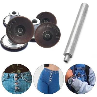 Jeans Knöpfe Denim Ersatz für Leder Handwerk Handtaschen Hose Mäntel 17mm - Bild 1 von 4