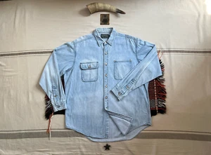 Ralph Lauren Polo Country Work Shirt XL-2XL Heavy Duty Denim Vintage RRL Style - Picture 1 of 16