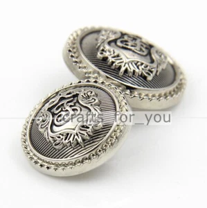 VINTAGE PATTERNED METAL SHANK BUTTONS ROUND 15MM 18MM 20MM 23MM SEWING CRAFTS - Picture 1 of 5