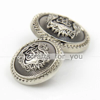 VINTAGE PATTERNED METAL SHANK BUTTONS ROUND 15MM 18MM 20MM 23MM SEWING CRAFTS - Image 1 of 4