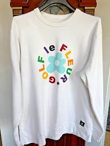 CONVERSE X TYLER THE CREATOR GOLF LE FLEUR CREW SWEATSHIRT White Men’s Size XL - Picture 1 of 14
