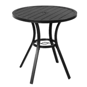 Style Selections Round Outdoor Bistro Table 28in W x 28in L Umbrella Hole Patio - Picture 1 of 6