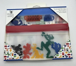 Disney Parks Mouse Wares Set of 6 Reusable Bags Kitchen Food Storage - Picture 1 of 2