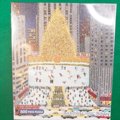 NUEVO Rockefeller Center Árbol de Navidad de Vacaciones 500 Piezas 14" x 18" Puzzle Sellado Foto 1 de 4