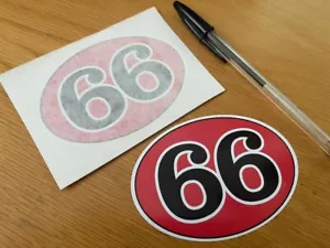 Retro Race Number 66 (piccola coppia) - VENDITORE UK - Foto 1 di 1