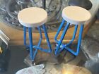 6 3/4” Metal STOOLS ONLY American Girl Doll COFFEE SHOP  BARISTA BAR Blue Cafe