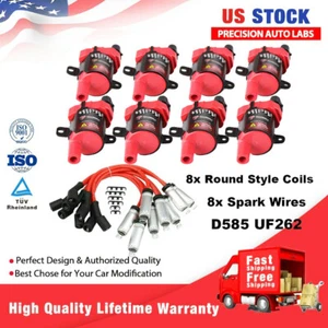 D585 UF262 Ignition Coils & Plug Pack For Chevy Silverado GMC LS1 LS3 4.8 5.3L - Picture 1 of 19