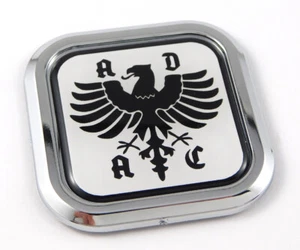 ADAC German Auto club Square Chrome rim Emblem Car 3D Decal Badge sticker 2" - Imagen 1 de 8