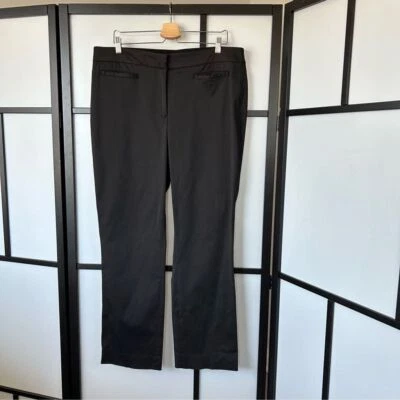 [14] Pantalón de vestir formal estilo esmoquin negro Addition Elle para mujer detalles satinados Foto 1 de 4