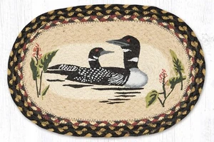 Braided Tablemats (Set/2) Loons 10x15 inch Placemats Jute Cabin Lake Decor - Picture 1 of 1