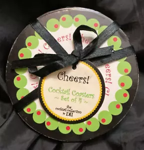 Ciao! Cocktail Coasters Set di 4 by DII nuovi con etichette - Foto 1 di 2