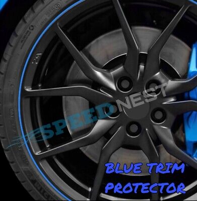For BMW 2 3 SERIES F30 F31 G20 BLUE Alloy Wheel Edge Rim Protector Trim Guard • 22.80€