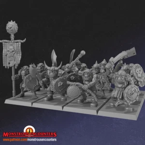 28mm Orc Warriors Unit - (Monstrous Encounters) - Picture 1 of 3