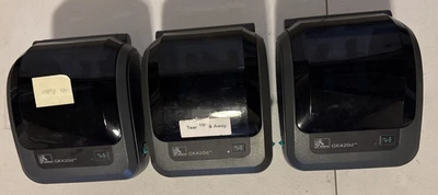 Lot of 3 Zebra GX420D Direct Thermal Label Printer, For Parts As Is, Project Lot - Image 1 of 4