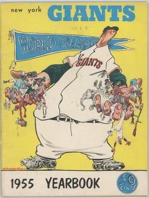 1955 New York Giants Yearbook VG/EX Condition 1954 Champions (2) - Image 1 of 2