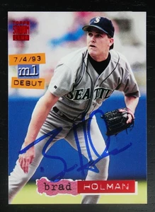 AUTOGRAPHED - Brad Holman Topps #76 Seattle Mariners 1994 Stadium Club - Picture 1 of 2