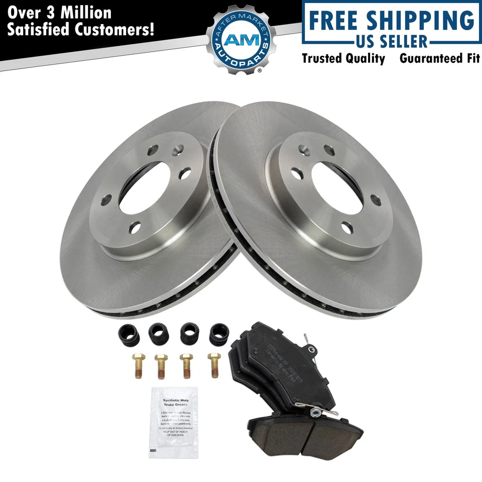 Juego de pastillas de freno delanteras de cerámica y rotor para VW Passat Golf Cabrio Foto 1 de 4