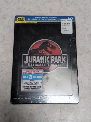Jurassic Park Ultimate Trilogy Best Buy exclusive steelbook blu-ray  OOP sealed - Image 1 of 4