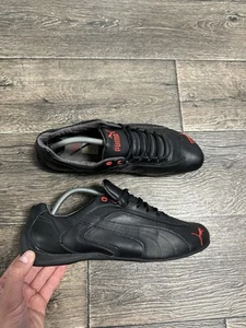 puma speed cat men black leather sneakers eu43 uk9 us10 y2k - Picture 1 of 8
