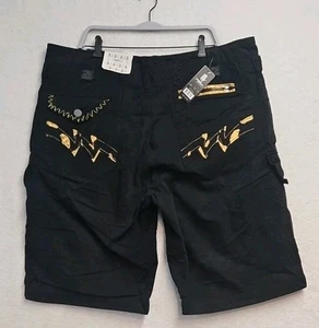 Miskeen Baggy Cargo Shorts Mens Size 42 Skater Hip Hop NWT Deadstock Y2K Look - Picture 1 of 9