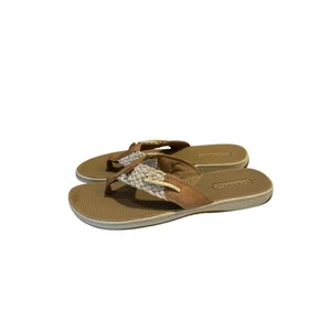 Sperry Papageienfisch gewebte Seil Sandalen Flip Flops maritim Küste 8 - Bild 1 von 8
