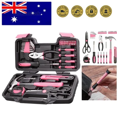 39Piece Tool Set Pink For Woman Ladies, Girl DIY Tool, General Household Hand... - image 1 of 4
