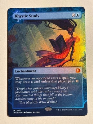 Rhystic Study - FOIL - Wilds of Eldraine: Enchanting Tales - NM MTG Magic - Image 1 of 2