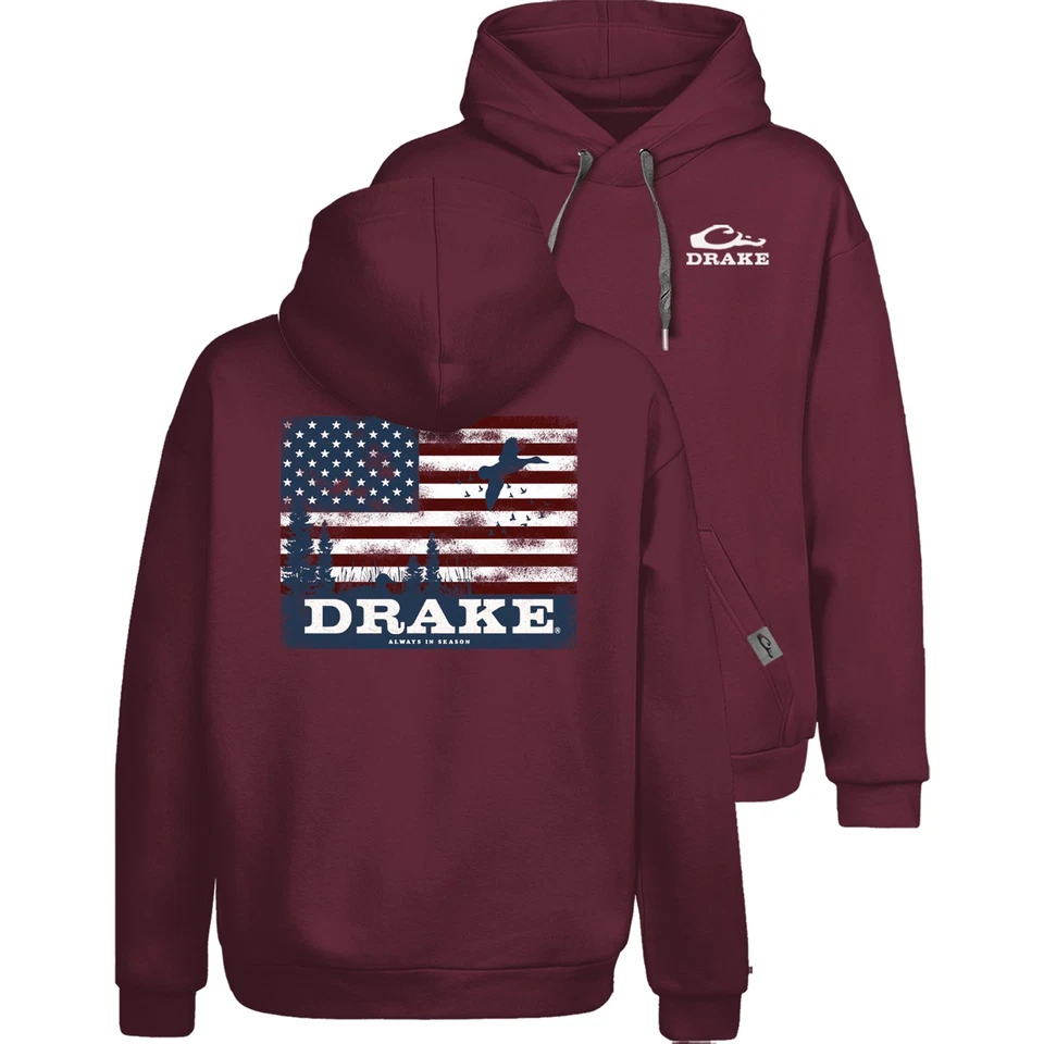 Drake Waterfowl Americana Scenic Graphic Hoodie - Image 1 of 1