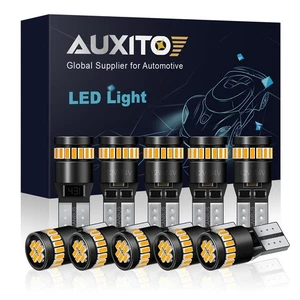 10pcs 24-SMD CANBUS T10 194 168 192 2825 Amber LED Wedge Interior Dome Map Light - Picture 1 of 23