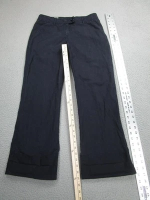 Pantalones Moschino Baratos y Chic Para Mujer EE. UU. 10 Negro Lino Mezcla Algodón Hecho en Italia Foto 1 de 4