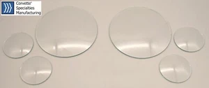 1964-1967 Corvette Gauge Cluster Glass Lenses -Set of 6- 6407929, 6407930 - New - Foto 1 di 5