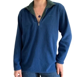 Chaqueta Sudadera Chaqueta Vintage Patagonia Para Mujer Capilene Polar Azul Cuarto Cremallera Talla L - Imagen 1 de 7
