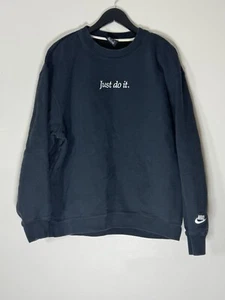 Suéter Pullover Nike Para Hombre Cuello Redondo Just Do It Negro Talla XL - Imagen 1 de 9