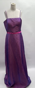 Women's Spaghetti Strap Sleeveless Square Neck Bridesmaid Long Dress Size 14 - Picture 1 of 21