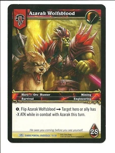 World of Warcraft - Azarak Wolfsblood - Dark Portal Oversize Card 11/18 - Picture 1 of 4