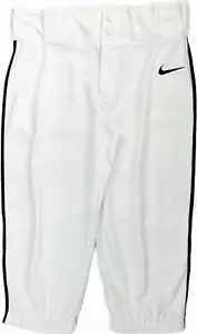 Pantalones de béisbol Nike Vapor para niños blancos azules poliéster Dri-Fit costura lateral tubo L - Imagen 1 de 2
