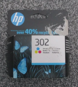 HP 302 CARTOUCHE D'ENCRE TRICOLORE CARTOUCHE D'ENCRE HP ORIGINALE NEUVE ET SCELLÉE - Photo 1/2