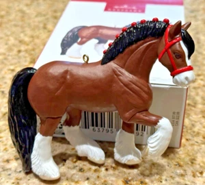 Clydesdale Budweiser Dream Horse Sello Recuerdo Navidad 2022 Adorno - Imagen 1 de 9