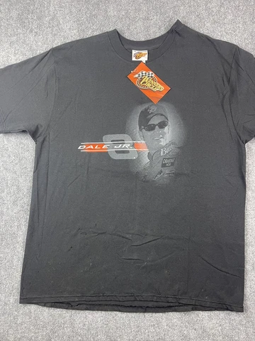 Vintage Dale Earnhardt Jr Shirt Adult Extra Large Black Nascar Racing Budweiser Cover