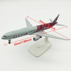 2022 Alloy Metal QATAR Airways Boeing B777 Flugzeug Modellflugzeug Aircraft 7,8 Zoll - Bild 1 von 17