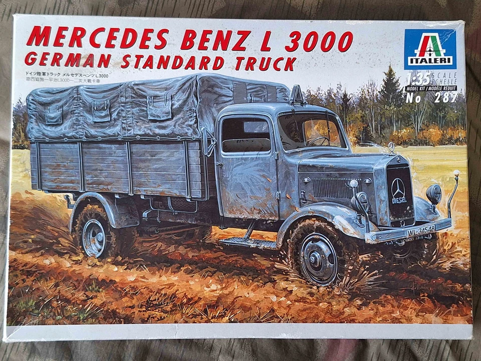 Italeri 287 Mercedes Benz L 3000 German Standard Truck Wehrmacht 1:35 Modellbau - Immagine 1 di 1