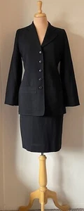 Sonia Rykiel Size 40 M Solid Black Jacket and Skirt Suit - Picture 1 of 5